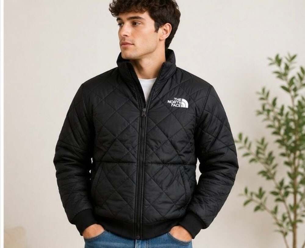 The North Face Black Quilted Bomber Jacket